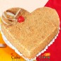1 kg eggless heart shape butterscotch cake